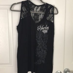 Lace back Harley Davidson tank top